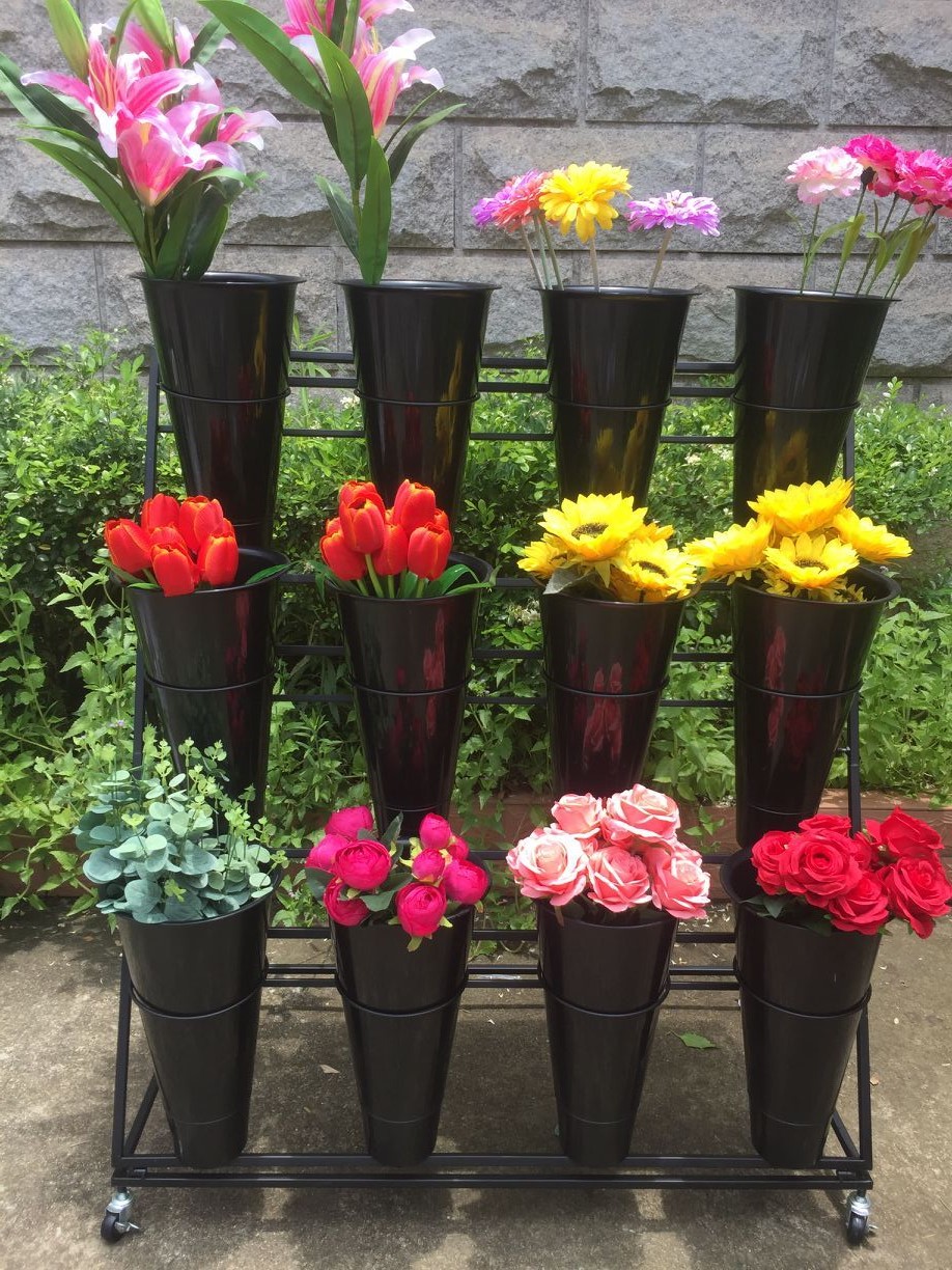 Lớn nhựa xô hoa đứng Giá hoa xô hoa Xô hoa kệ hoa Cửa hàng hoa đứng đám cưới nguồn cung cấp - Kệ ke trang tri