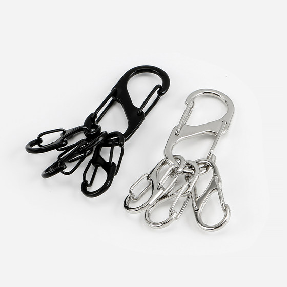 S型登山扣户外旅行露营多功能挂钩箱包挂扣不锈铁异形双挂扣8字扣