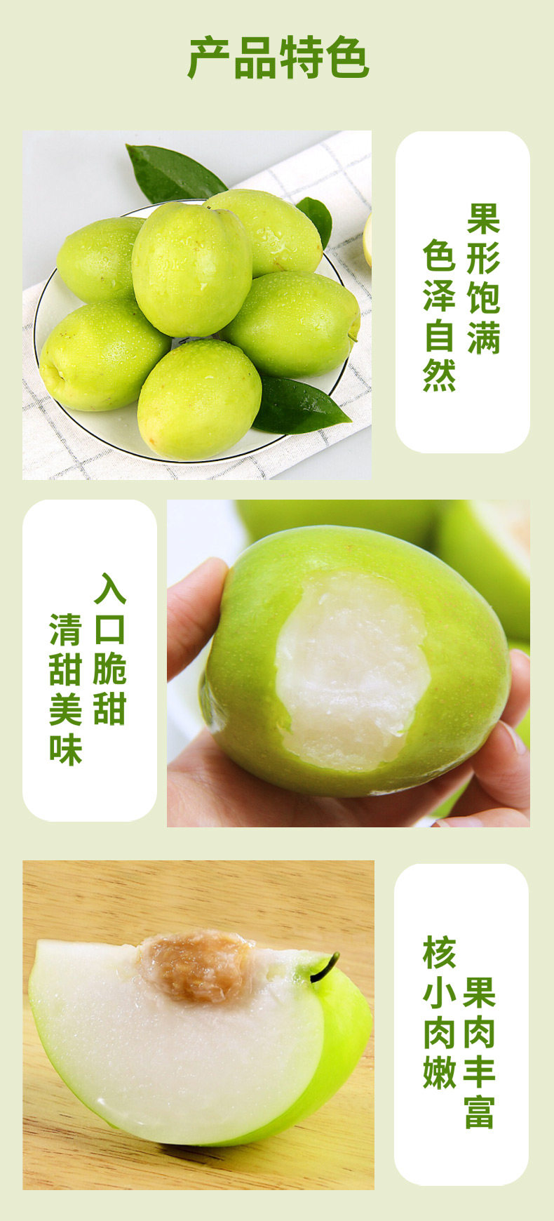 亲果农 牛奶贵妃青枣 5斤 单果50-60g 图5