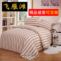 All cotton autumn and winter cotton old coarse cloth quilt cover single quilt cover 150x200x230 set to make any size