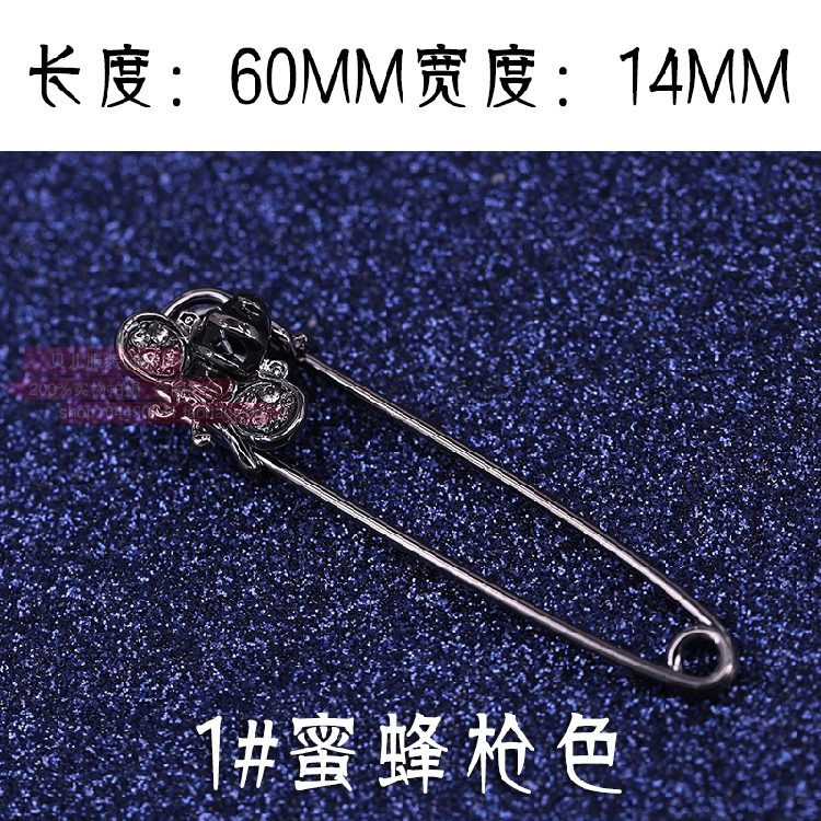 Khăn quàng cổ Nhật Bản và Hàn Quốc Pin thời trang Hoa Trâm chấm bi Trâm Màu rhinestone Trang trí cổ áo 65mm - Trâm cài