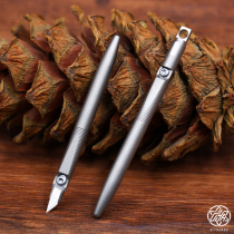 Titanium alloy knife oblique knife nail groove pedicure knife replaceable blade knife portable express box opener EDC