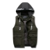 Mùa thu đông nam áo vest cotton trùm đầu vest nam thả lỏng vest vest phiên bản Hàn Quốc đẹp nhất xu hướng áo khoác cotton áo cotton Áo vest cotton