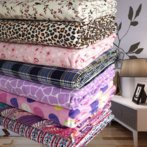 New 100% cotton flannel sheets Pure cotton student dormitory double thickened warm brushed cartoon single quilt promotion