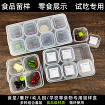 Kindergarten six grid food canteen food sample special box small supermarket plastic fruit try box multi grid with lid