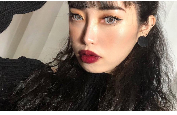 Ins super fire nhung lip glaze cherry không dễ làm mất màu lâu trôi dưỡng ẩm yan chín son bóng son bóng nhuộm môi giữ ẩm son bóng lancome