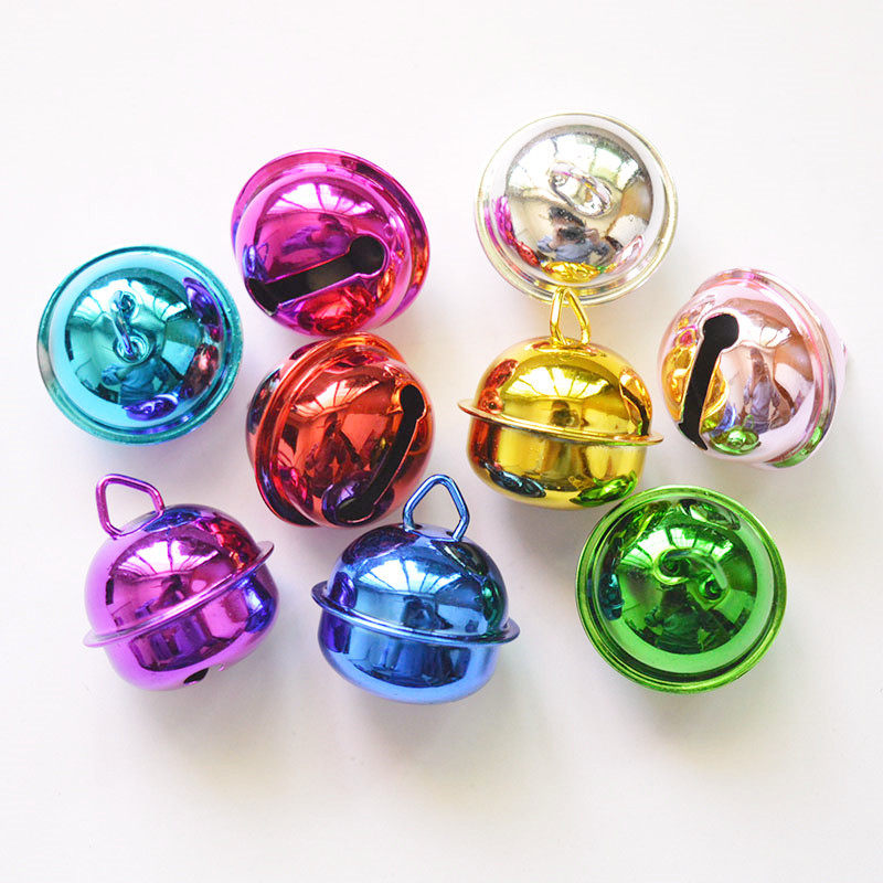 22MM Christmas decorations small bell Bell Plated Metal Color Key Buckle Pendant With opening bell Bell Kindergarten