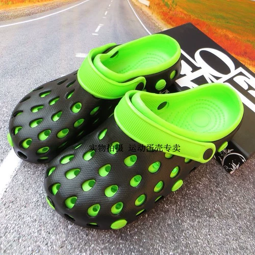 Летние тапочки в стиле Crocs, нескользящая пляжная обувь на скрытом каблуке, босоножки на плоской подошве, мюли для плавания, крупный округлый носок, мягкая подошва