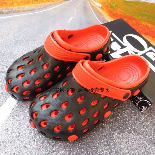Летние тапочки в стиле Crocs, нескользящая пляжная обувь на скрытом каблуке, босоножки на плоской подошве, мюли для плавания, крупный округлый носок, мягкая подошва