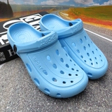 Летние тапочки в стиле Crocs, пляжная обувь, дышащая обувь, босоножки, мюли, коллекция 2020 года, для влюбленных, мягкая подошва