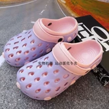Летние тапочки в стиле Crocs, нескользящая пляжная обувь на скрытом каблуке, босоножки на плоской подошве, мюли для плавания, крупный округлый носок, мягкая подошва