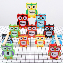 Owl balance building blocks desktop game stacked music parent-child interactive kindergarten early education sensory training toys