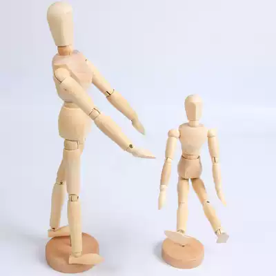 Wooden joint dolls, puppet toys, children's cognitive mannequins, kindergarten display teaching aids, hand play, play with children's cognitive mannequins, kindergarten display teaching aids, hand play