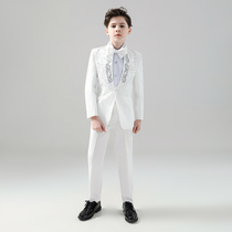 Flower boy small suit suit suit children model catwalk piano performance host dress handsome English style