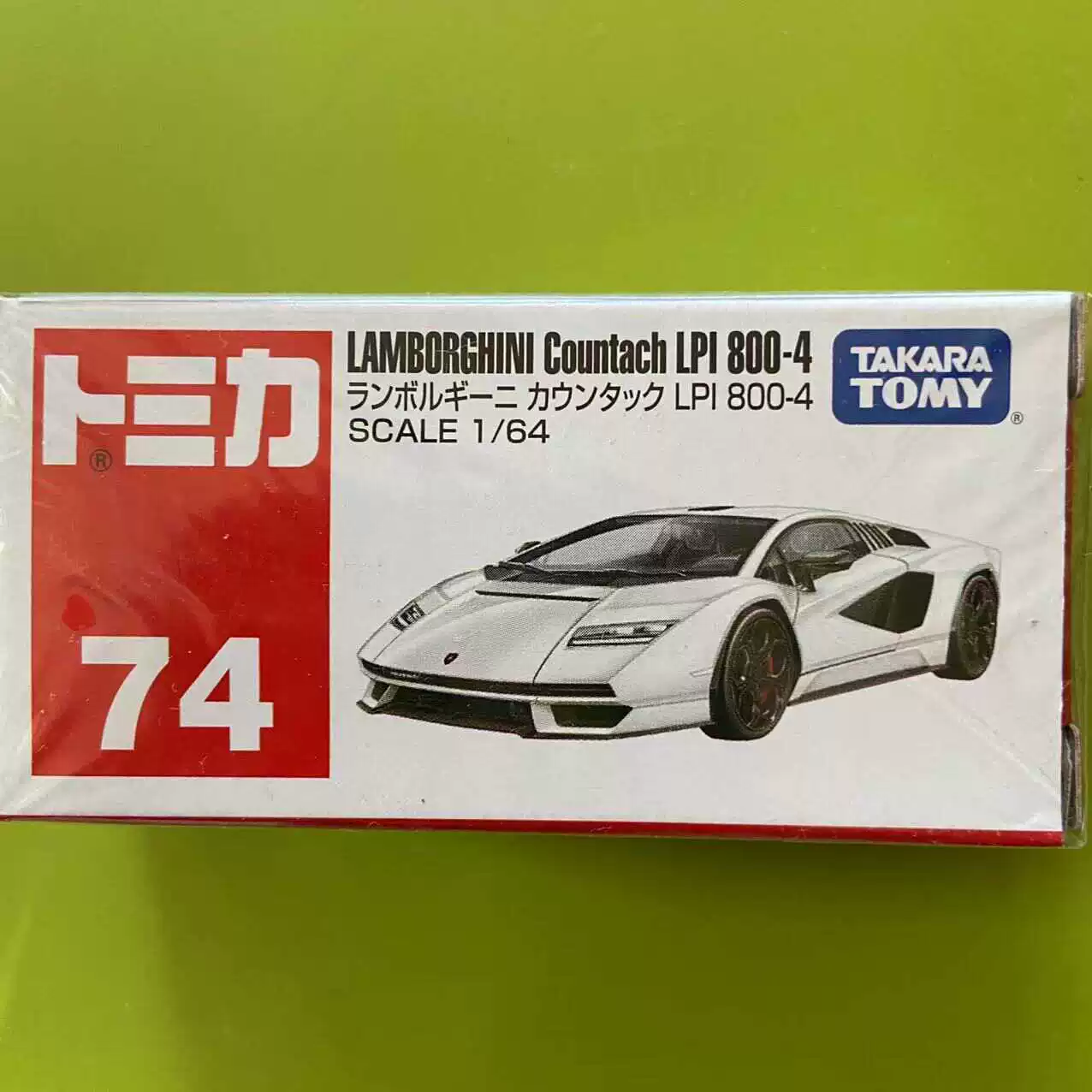 TOMY TOMICA красный и белый корпус № 74 модель Lamborghini Countash LP800 сплав 6 штук бесплатная доставка