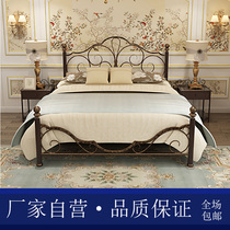 Xin li hao wrought iron bed European retro Princess environmental single 1 8 M 1-5 m thick reinforcement