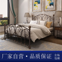 Xinlihao iron bed European Princess retro bed iron frame bed single double classic thick iron bed light luxury