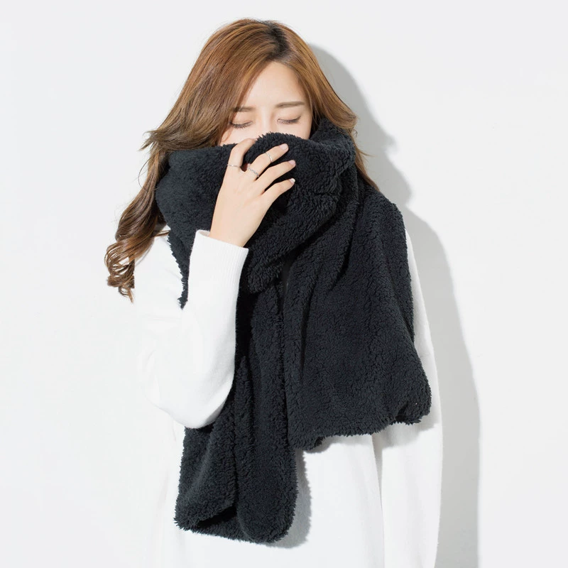 Mới mùa đông Hàn Quốc giả cừu cashmere khăn nữ dày ấm sang trọng thêm dài người lớn trẻ em khăn quàng - Khăn quàng cổ / khăn quàng cổ