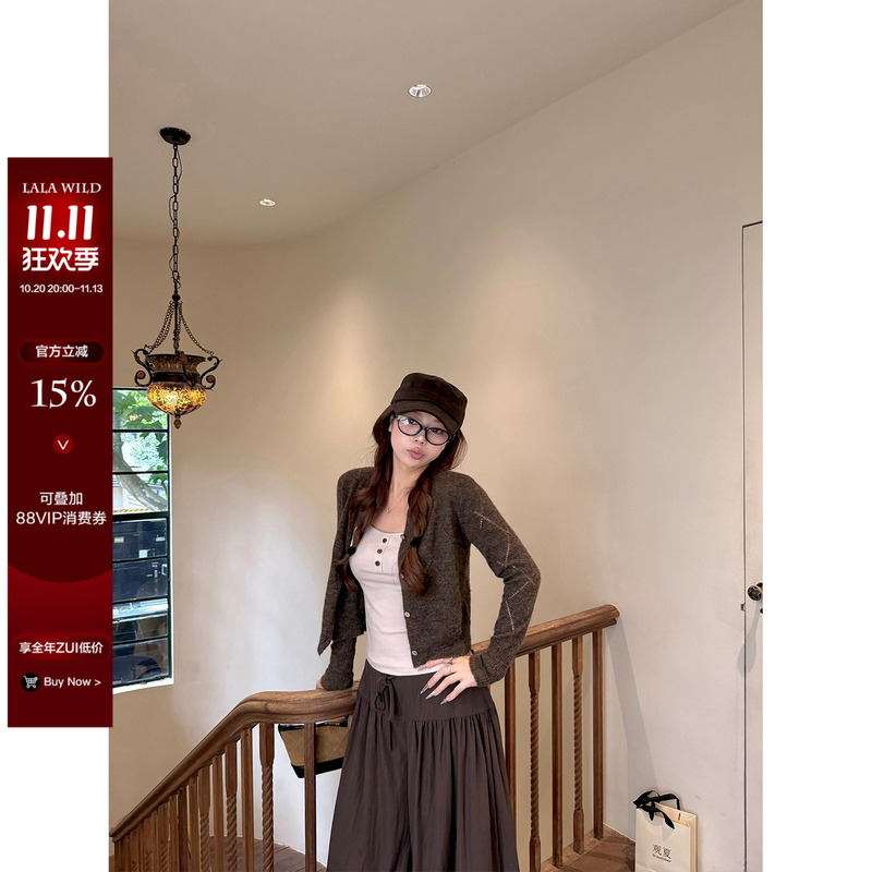 Wildly Spicy, Relaxed New Trend, Slightly Chubby Women's Autumn Long-Sleeve Cardigan, Camisole, Casual Pants, Plus Size Set