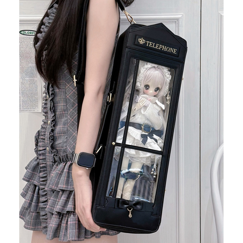 [Telephone Booth] Xiao Fangtang Original 1/4 Bjd Doll Bag, Outing Bag, Can Be Used as a Backpack, Crossbody Bag, or Handbag, Large Four-Dimensional Bjd Girl