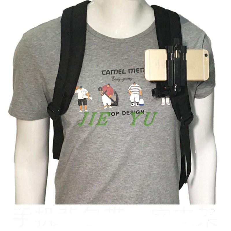 Mobile phone racks For gopro Shoulder Bag Clamps Chest Front Fixed Horizontal Vertical Rotation 360 Degrees Multifunction Live accessories