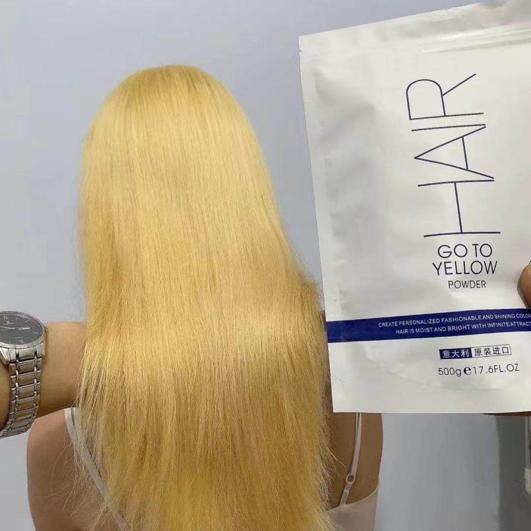 Household fading tide powder bleaching hair shifting yellow powder hair salon health change color blue bleaching hair dye cream does not stimulate white hair agent