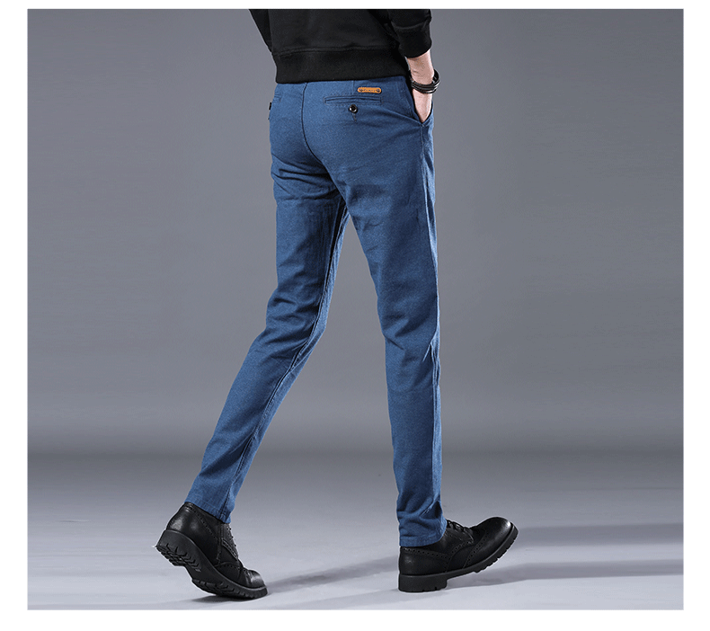 Mùa đông nam cộng với nhung dày quần thường nam cộng với quần cotton ấm quần dày thẳng thẳng dụng cụ màu đen trong thắt lưng thủy triều quần nam ống rộng