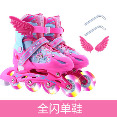 swiss beginners really good straight skating shoes children adjustable boys girls flash roller skates full set of roller skates