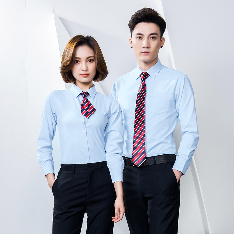 Male and female co-administrative staff Workwear properties Intermediary Office White Collar Career Shirt 2018 Packaged