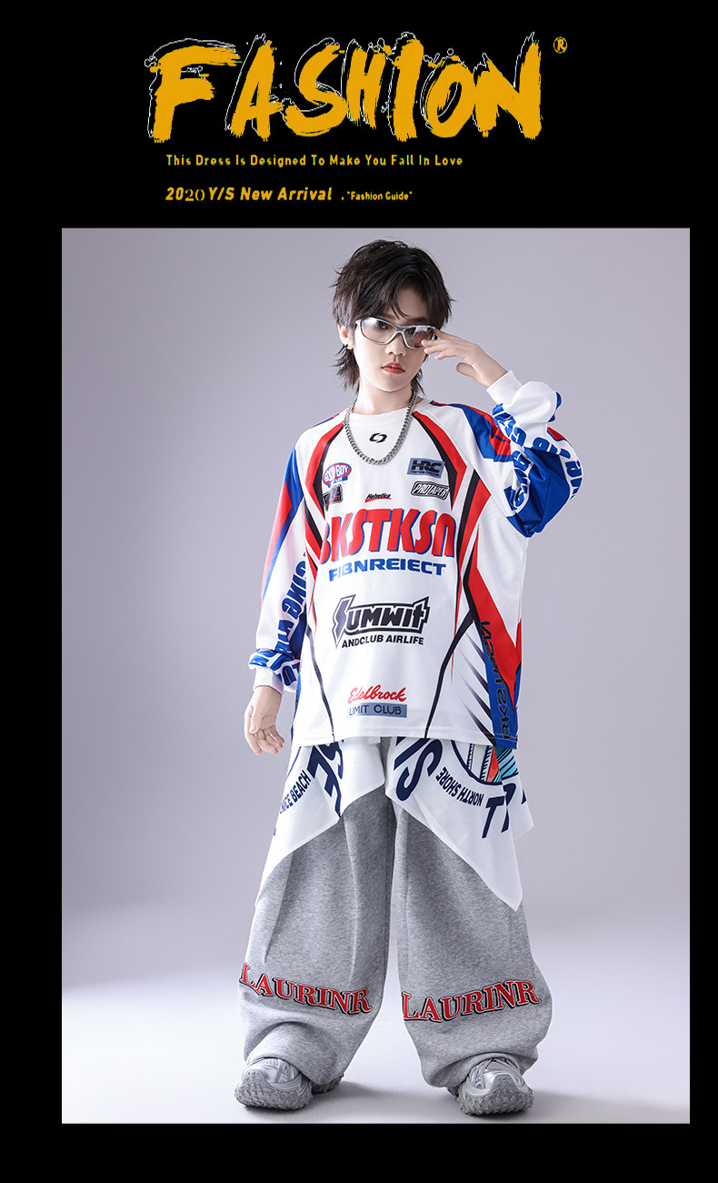 Children's Hip-Hop Performance Costumes, Hip-Hop Boys' Performance Outfits, Hip-Hop Drum Set Girls' Cool and Trendy Autumn Dance Costumes — 12