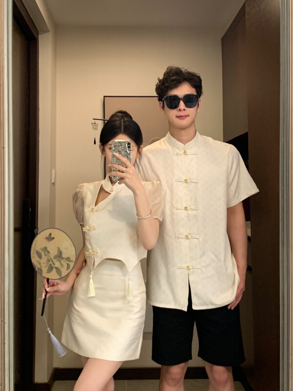 Special Couple Outfits for Summer, One Top and One Skirt, Unique Design Niche Set, 2026 New Style, New Chinese Style Dress Special Couple Outfits for Summer, One Top and One Skirt, Unique Design Niche Set, 2026 New Style, New Chinese Style Dress