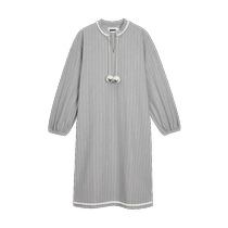tbh Brutalist home cotton thickened flannel home nightgown that can be worn outside in winter home clothes womens pajamas