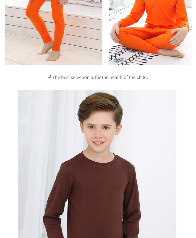 Đồ lót trẻ em Liuyi đặt cotton cho bé quần áo dài tay mùa thu đồ ngủ trẻ em lớn chạm đáy đồ lót nhiệt cotton đồ thú cho bé