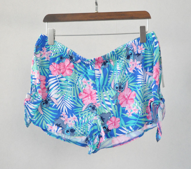 Stitch Aberdeen Châu Âu và Mỹ của phụ nữ quần short nhà quần nóng quần ngủ có kích thước lớn quần đôi mặc nhà