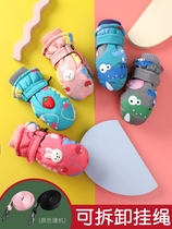 Childrens gloves Ins ski gloves Single board Children girls winter waterproof regardless of finger glove boy playing with snow thickening