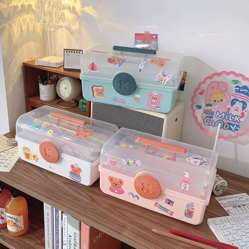 Fine Arts Students Special Toolbox Stationery containing box Desktop Drawer multilayer large capacity accommodating box Student Dormitory