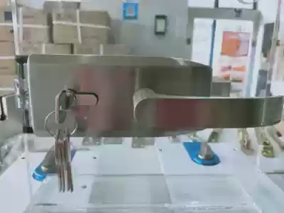 Office high partition glass plate hand lock single door glass door lock Louver high compartment single open notch handle lock