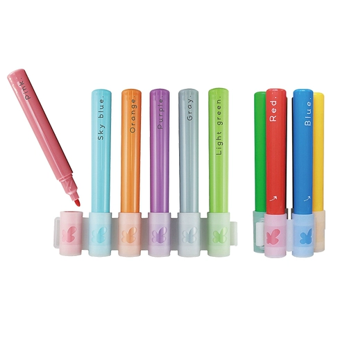 Детский маленький комплект, цветные карандаши с капюшоном, акварель, безопасные мелки, канцтовары на водной основе, защитная переносная система хранения