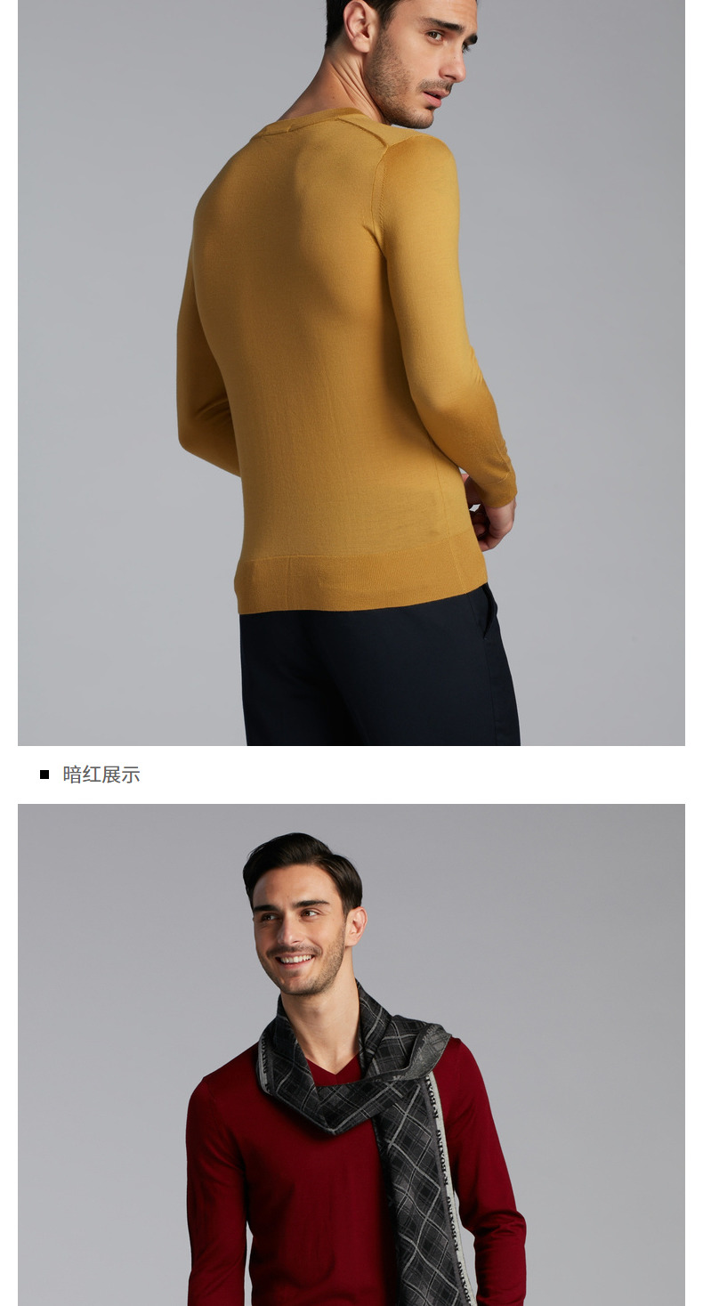 Jinba nam mùa thu và mùa đông áo len nhẹ len áo len cổ chữ V áo len nam | BYYJ3004 - Hàng dệt kim áo len cardigan nam