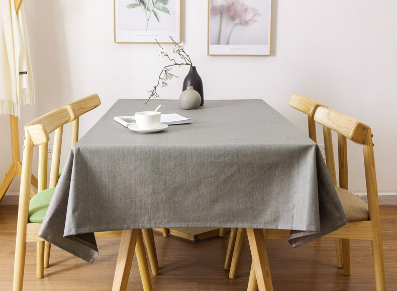 Bắc Âu Nhật Bản rắn màu không thấm nước chống nóng khăn trải bàn cotton vải lanh bàn cà phê vải lanh đơn giản khăn trải bàn hình chữ nhật các mẫu móc khăn trải bàn đẹp