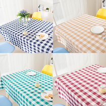 Simple modern plaid tablecloth Nordic IKEA literary small fresh pastoral coffee table dining table cloth rectangular round table