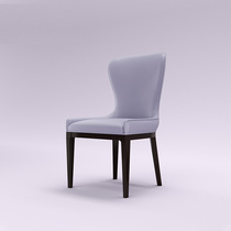 Charm master modern light luxury dining chair Italian high-end leather solid wood book chair combination Hotel furniture customization H208