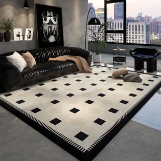 Carpet for Living Room, New Vintage Style, Large Area, Thickened, Fully Covered, Waterproof Floor Mat, Bedroom, Light Luxury, High-End Feel, Bedside Rug