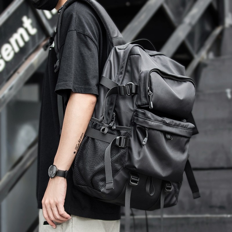 Japanese backpack men's fashion functional backpack cool large-capacity travel bag student schoolbag women's casual computer bag