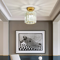 Aisle lamp corridor lamp balcony crystal personalized entrance lamp ceiling high-end center glue pumpkin pot salad