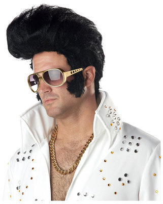 Wig Party Performance Prop Headgear Annual Meeting Stage Supplies Men's Exclusive Elvis Wig Funny for Boys