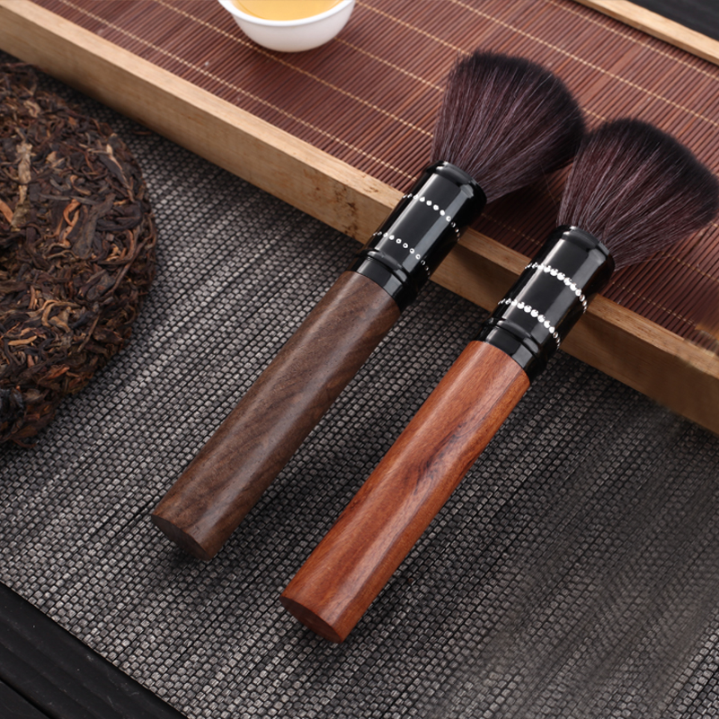Tea brush tea pen not falling hair raising pot pen black sandalwood flower pear pen brush tea sweeping brush tea set tea brush tea road accessories