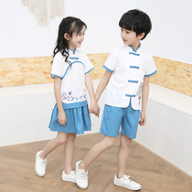 Kindergarten garden clothes summer custom summer clothes Chinese style childrens Sinology performance class uniforms
