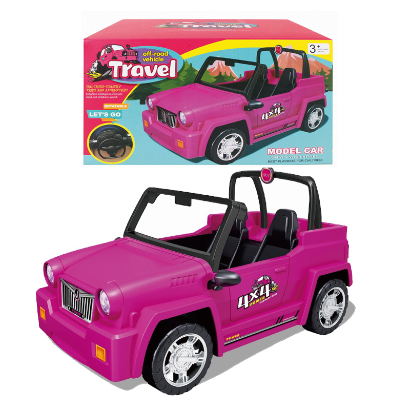 Hand-Pushed Fashionable Doll Jeep Sports-Style Travel Car with 2 Seats for 30cm Dolls, Children's Gift
