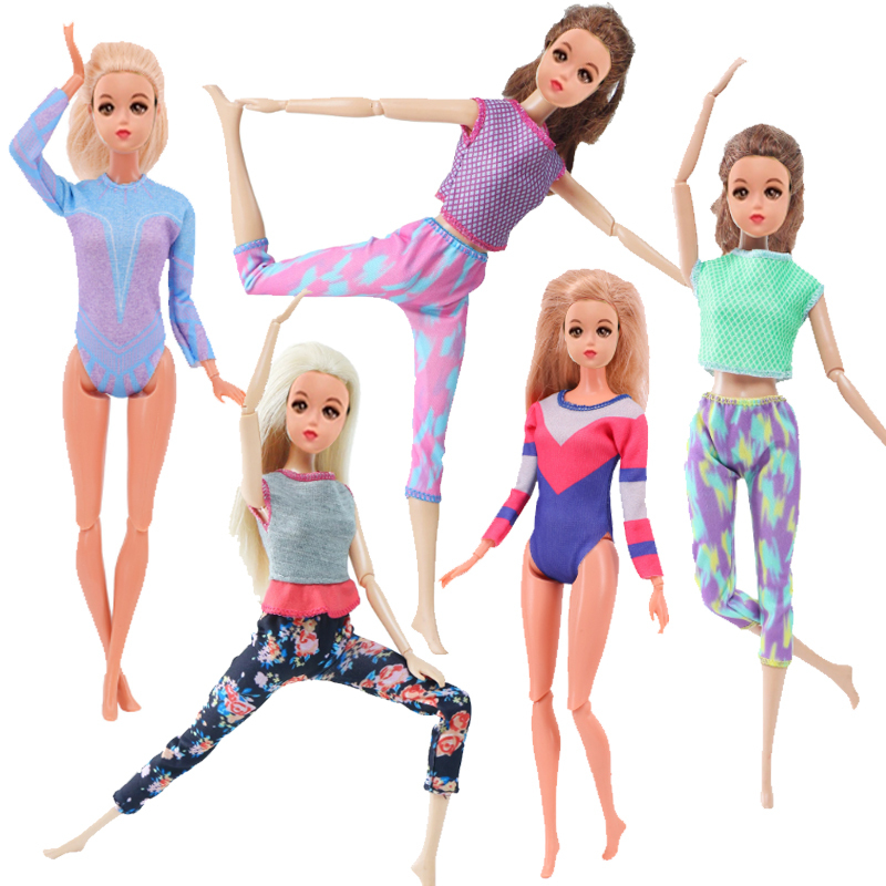 Fashionable Yoga Clothes, Sportswear, 6-Point Doll Yoga Pants, Yoga Clothes, Gymnastics Clothes, Girls' Pretend Play Educational Toys